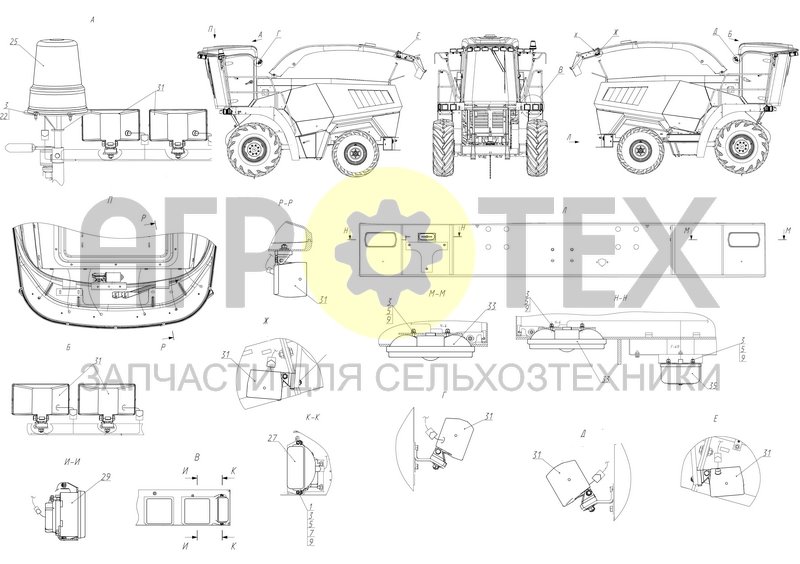 Установка светосигнальных приборов (1300.10.17.000) (№31 на схеме)